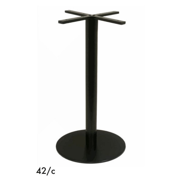 Pied noir en acier GR-INOVA 42/c pour plateau table bistro H.72cm