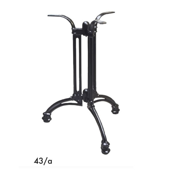 Pied en aluminium noir GR-INOVA 43/b H.72cm 4 branches pour plateau table bistro