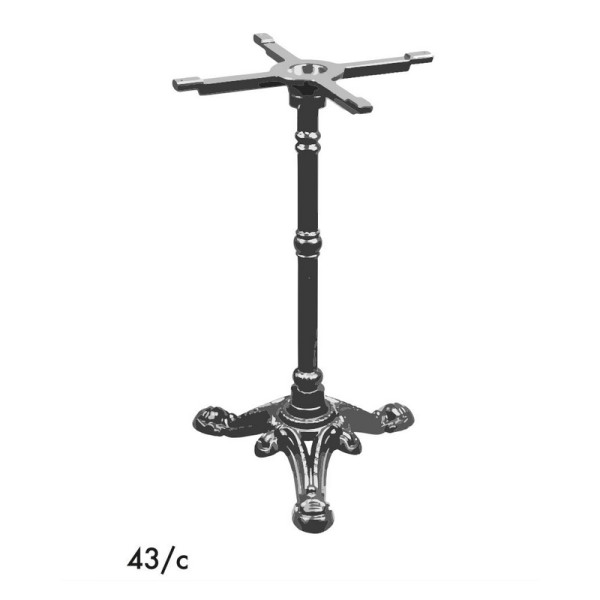Pied noir en fonte GR-INOVA 43/d H.72cm pour plateau table bistro