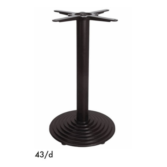 Pied noir en fonte GR-INOVA 43/d H.72cm pour plateau table bistro