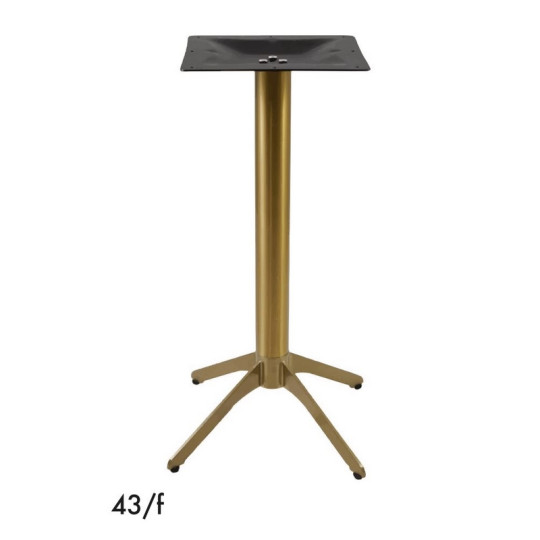 Pied doré en acier GR-INOVA 43/f H.72cm 4 branches pour plateau table bistro