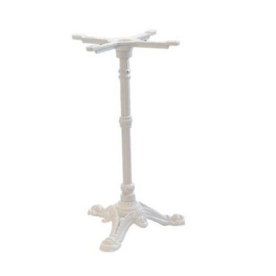 Pied blanc en fonte d'acier GR-INOVA 43/c H.72cm 3 branches pour plateau table bistro