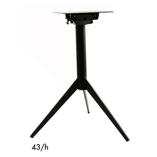 Pied taupe en fonte d'acier GR-INOVA 43/c H.72cm 3 branches pour plateau table bistro