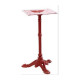 Pied rouge en fonte d'acier GR-INOVA 43/c H.72cm 3 branches pour plateau table bistro