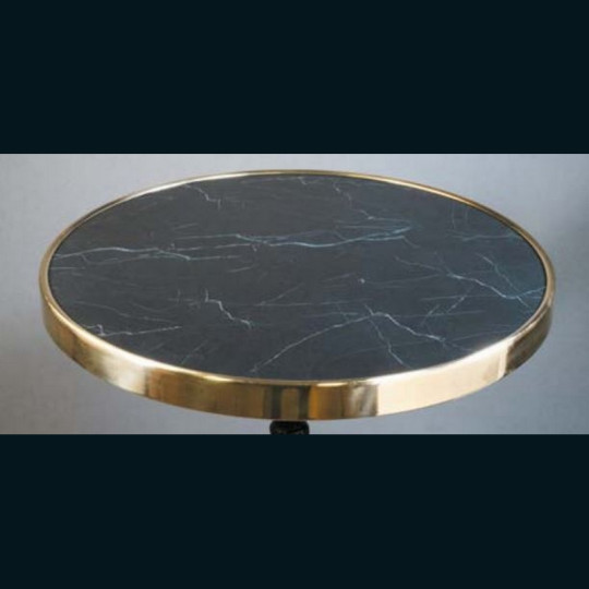Plateau rond Marbrine marbre GR-INOVA pour pied table bistro - 9 coloris 9 tailles