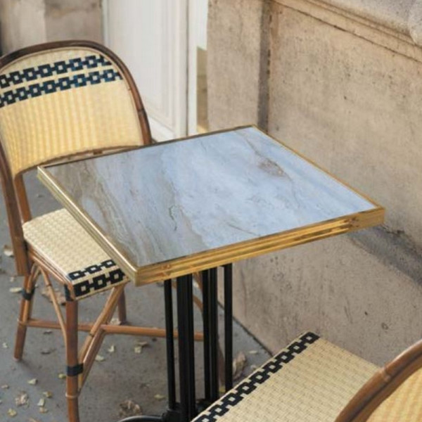 Plateau rond Marbrine marbre GR-INOVA pour pied table bistro - 9 coloris 9 tailles