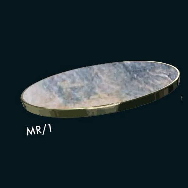 Plateau rond Marbrine marbre GR-INOVA pour pied table bistro - 9 coloris 9 tailles