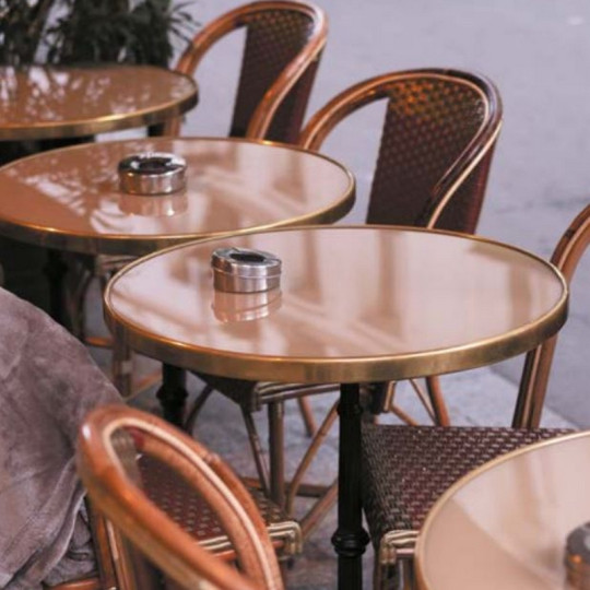 Plateau carré Cristalline GR-INOVA pour pied table bistro - 7 coloris 3 tailles