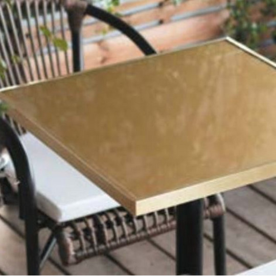 Plateau carré Acier émaillé GR-INOVA pour pied table bistro - 7 coloris 3 tailles