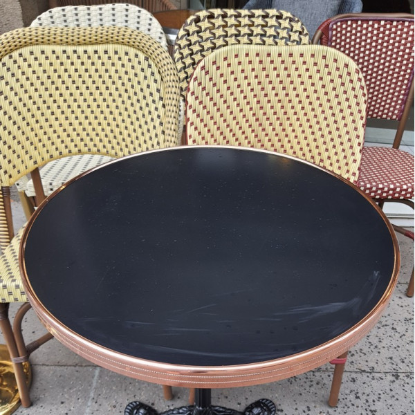 Plateau rectangulaire Acier émaillé GR-INOVA pour pied table bistro - 7 coloris 3 tailles