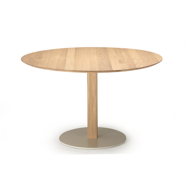 Table bistrot DASRAS Toupie en chêne plateau rond F1 - 8 finitions 7 tailles