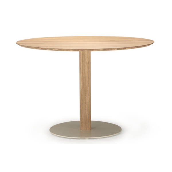 Table bistrot DASRAS Toupie en chêne plateau rond F1 - 8 finitions 7 tailles