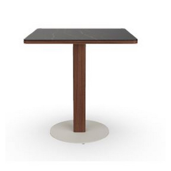 Table bistrot DASRAS Toupie en noyer et céramique plateau F4 - 8 finitions 4 tailles