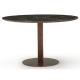 Table bistrot DASRAS Toupie en noyer et céramique plateau rond F1 - 8 finitions 7 tailles
