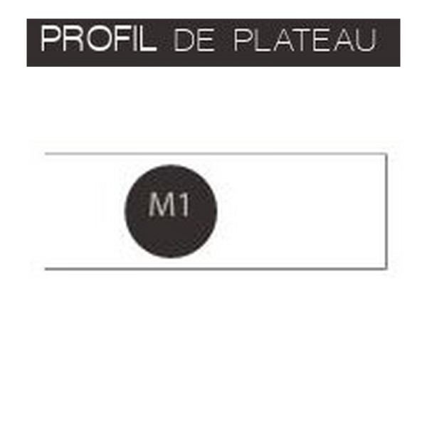 Table bistrot DASRAS Toupie en noyer et céramique plateau rond F1 - 8 finitions 7 tailles