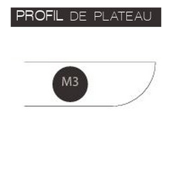Table bistrot DASRAS Toupie en noyer et céramique plateau rond F1 - 8 finitions 7 tailles