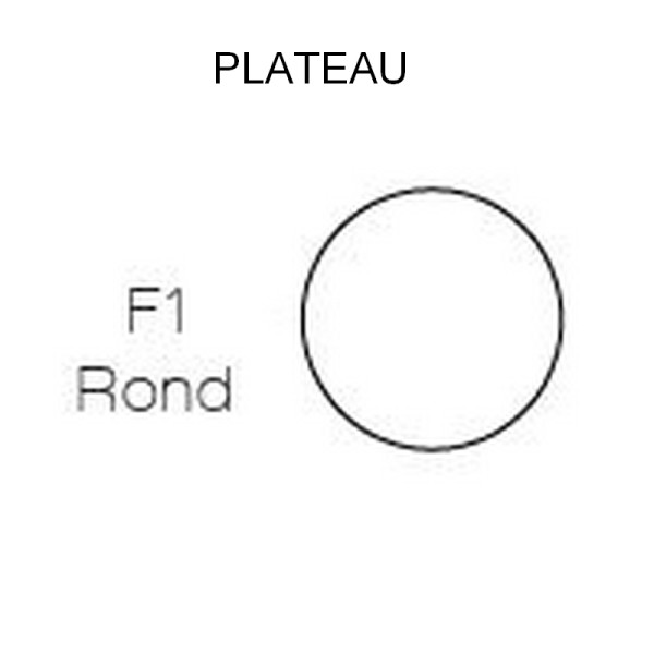 Table bistrot DASRAS Toupie en noyer et céramique plateau rond F1 - 8 finitions 7 tailles