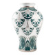 Vase prestige HAVILAND Rêves du Nil vert platine 54cm en porcelaine