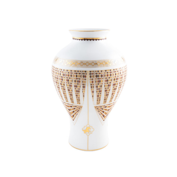 Vase HAVILAND Rêves du Nil pourpre or 28cm en porcelaine