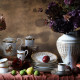 Vase HAVILAND Rêves du Nil pourpre or 35cm en porcelaine