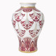 Vase prestige HAVILAND Rêves du Nil pourpre or 54cm en porcelaine