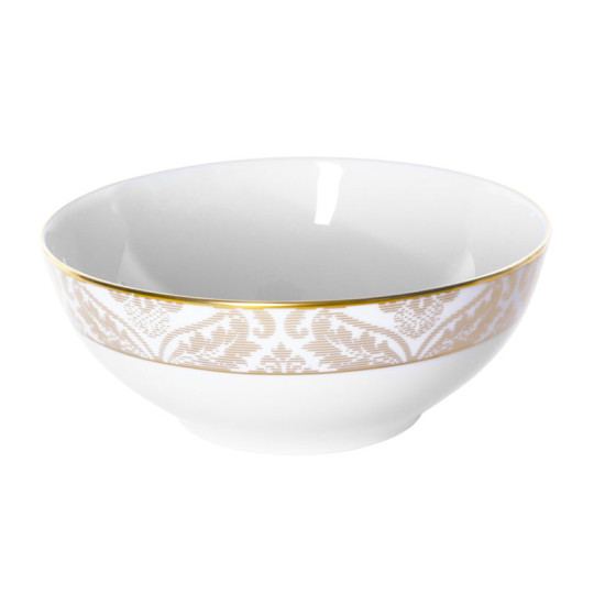 Saladier HAVILAND Damassé blanc Ritz Paris en porcelaine 190cl