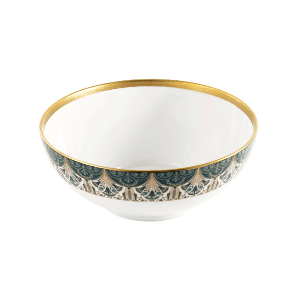 Saladier HAVILAND Rêves du Nil vert or en porcelaine 190cl
