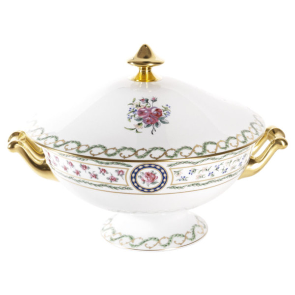 Légumier HAVILAND Impératrice Eugénie en porcelaine 80cl