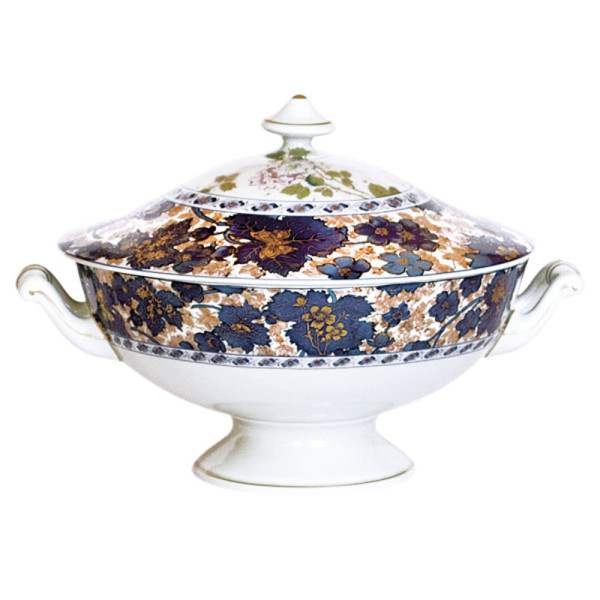 Soupière HAVILAND Damassé Blanc Ritz Paris en porcelaine 200cl
