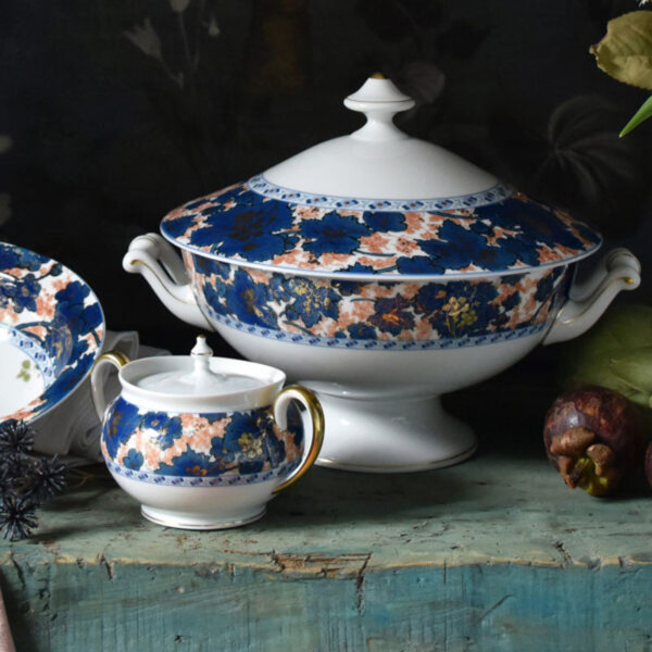 Soupière HAVILAND Damassé Blanc Ritz Paris en porcelaine 200cl
