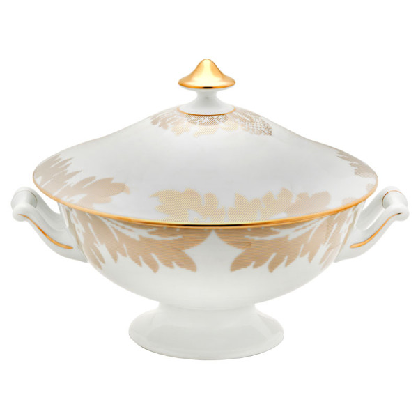 Soupière HAVILAND Damassé Blanc Ritz Paris en porcelaine 200cl