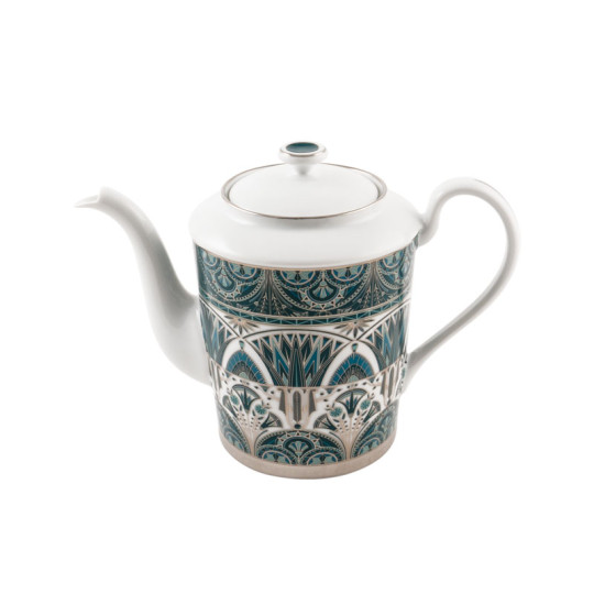Théière HAVILAND Rêves du Nil vert platine en porcelaine 100cl