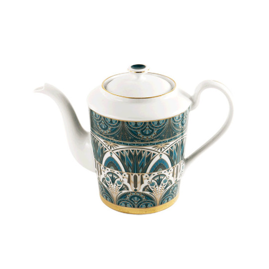 Théière HAVILAND Rêves du Nil vert or en porcelaine 100cl