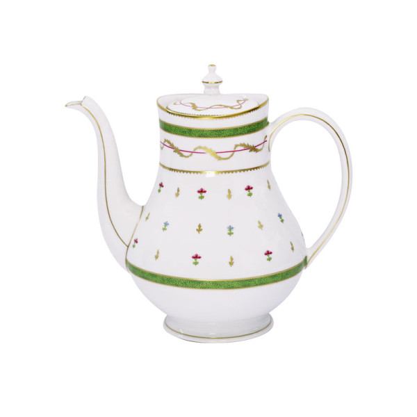 Plat à tarte sur pied HAVILAND Marthe Ritz Paris en porcelaine 31.5cm