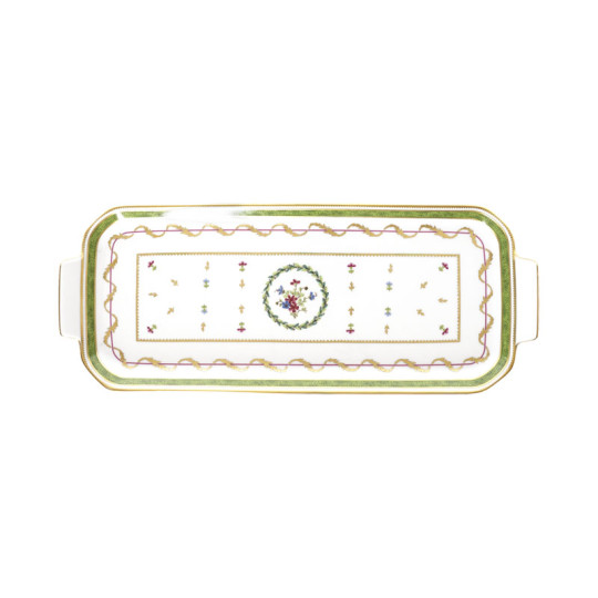 Plat à cake HAVILAND Vieux Paris en porcelaine 39cm