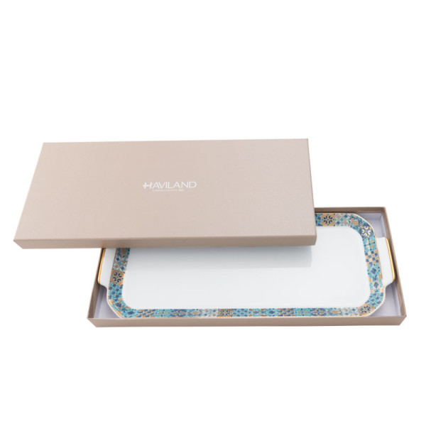 Plat à cake HAVILAND Portofino en porcelaine 39cm