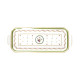 Plat à cake HAVILAND Rêves du Nil vert or en porcelaine 39cm