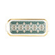 Plat à cake HAVILAND Rêves du Nil pourpre or en porcelaine 37cm