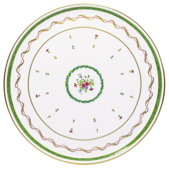 Plat à tarte rond HAVILAND Vieux Paris en porcelaine 31.5cm