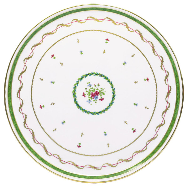 Plat à tarte rond HAVILAND Vieux Paris en porcelaine 31.5cm