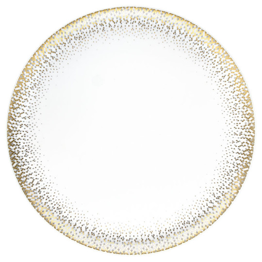 Plat à tarte rond HAVILAND Souffle d'Or en porcelaine 31.5cm