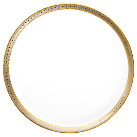Plat à tarte rond HAVILAND Place Vendôme en porcelaine 31.5cm