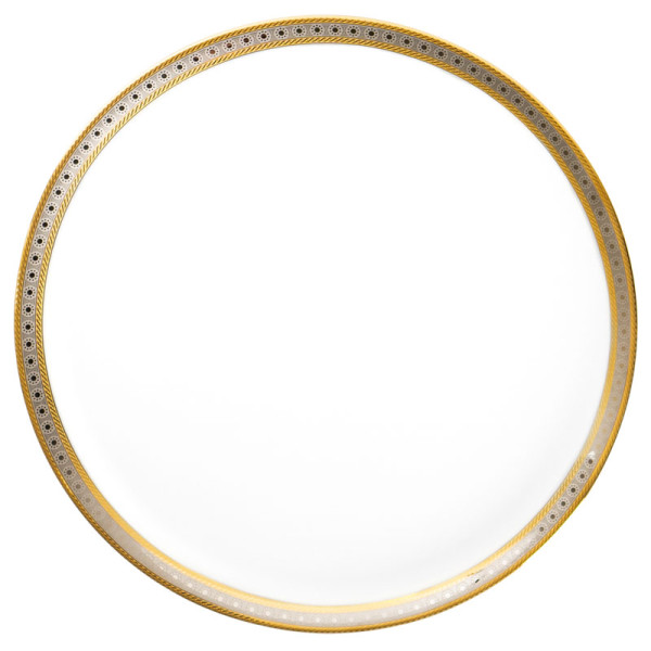 Plat à tarte rond HAVILAND Place Vendôme en porcelaine 31.5cm