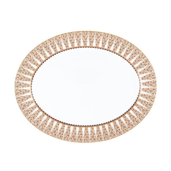 Plat ovale HAVILAND Cavalier Royal en porcelaine 40x31.5cm