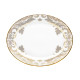 Plat ovale HAVILAND Damassé Blanc Ritz Paris en porcelaine 40x31.5cm