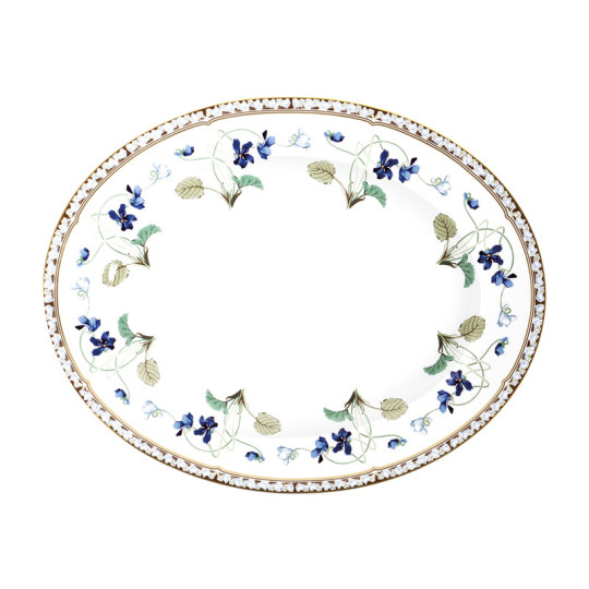 Plat ovale HAVILAND Impératrice Eugénie en porcelaine 40x31.5cm