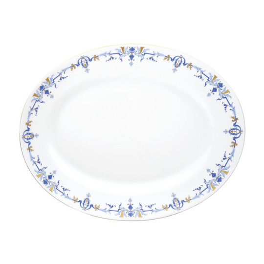 Plat ovale HAVILAND Marthe Ritz Paris en porcelaine 40x31.5cm