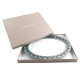 Plat ovale HAVILAND Rêves du Nil vert platine en porcelaine 40x31.5cm