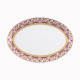 Plat ovale HAVILAND Rêves du Nil pourpre or en porcelaine 33cm