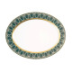 Plat ovale HAVILAND Rêves du Nil vert or en porcelaine 40x31.5cm
